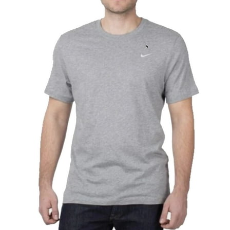 Nike Men's Sportswear Embroidered Swoosh T-Shirt, Grey, X-Large