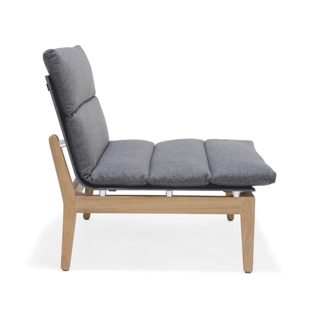 Amazonia Trieste, 100% FSC Certified Teak & Mesh, Outdoor Patio Accent Chair with Olefin Cushions