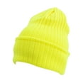 thumbnail image 1 of Top Headwear Cable Knit Long Winter Beanie - Neon Yellow, 1 of 2