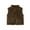 Brown, variant on Toddler Girls Sherpa Vest Plush Fleece Zipper Jackets Sleeveless Stand Collar Fall Winter Warm Outerwear with Pockets Blue, 5 Years