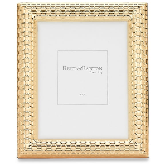 Lenox Reed And Barton Watchband Gold Satin Photo Frame, 5" X 7"