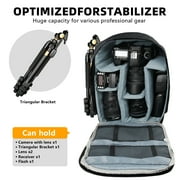 BYXAS Camera Bag Backpack, DSLR SLR Camera Case Compatible with Canon/Nikon/Sony/Fuji/Gopro/DJI , Waterproof Photography Backpacks with Rain Cover for Women Men, Black