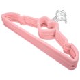 thumbnail image 3 of 10Pcs Pink Flocking Hangers For Space Saving Closet And Clothes Hanging, 3 of 8