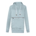 thumbnail image 4 of DondPO Essentials Hoodie Hoodies for Women Women's Plus Velvet Loose Pet Hooded Pullover Cat And Dog Big Bag Suspender Pullover Sweatshirt Long Sleeve Shirts Sweatshirt for Women Grey XL, 4 of 6
