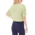 thumbnail image 5 of MixMatchy Women's Basic Solid Boxy Short Sleeve Crop Top, 5 of 6