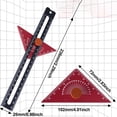 thumbnail image 2 of Regla trazadora para carpintería, transportador de ángulos cuadrado, portátil, de alta precisión, regla de línea multifuncional para ingenieros, 2 of 8