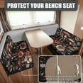 thumbnail image 2 of XYZCANDO Mushroom RV Dinette Cushions Stretchable Camper Accessories Universal Furniture Covers for Sofa and Loveseat Comfortable Sofa Slip Covers for 2 Seat Cushion Couch Slipcovers Black, 2 of 7