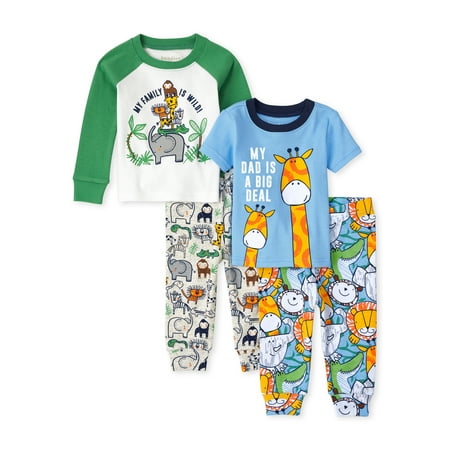 

The Children s Place Baby and Toddler Unisex Tight Fitting Short Sleeve Tops with Shorts and Long Pant 4-Pack Pajamas Sizes 0-6T