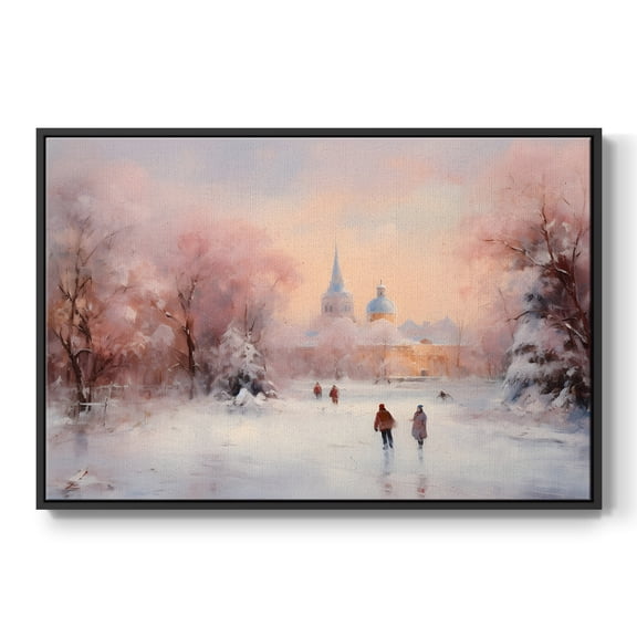 Vintage Landscape-CXCVII By Wexford Home Framed in Black Wood Gallery Wrapped Canvas 17 in. x 25 in.