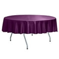 thumbnail image 2 of Ultimate Textile (10 Pack) Reversible Shantung Satin - Majestic 60-Inch Round Tablecloth - for Weddings, Home Parties and Special Event use, Plum, 2 of 4