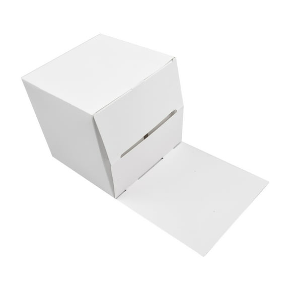 2 Pcs Ballot Box Donation Box With Removable Header Board Suggestion Box White 15.2 X15.2X15.2cm Letter Slot Complain Ballot