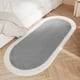 thumbnail image 4 of Alfombra de felpa del dormitorio, terciopelo suave, espuma, antideslizante, absorción de agua, esterilla larga gruesa y lavable y larga, gris, caqui, verde, rosa, azul, 4 of 8