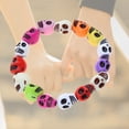 thumbnail image 3 of XISAOK Punk Skull Bracelet Gothic Colorful Skull Bracelet Elastic Bracelet Jewelry Gift, 3 of 10