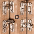 thumbnail image 3 of 2 grandes hebillas de pestillo de puerta en ángulo recto de 90 grados, pernos de pestillo curvos, pernos de palanca de pestillo deslizante para puertas y ventanas, 3 of 5