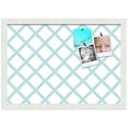 thumbnail image 2 of PinPix 20x14 Custom Cork Bulletin Board Diamond Modern Pattern Aqua Poster Board Has a Fabric Style Canvas Finish, Framed in Diamond Modern Pattern Aqua, by ArtToFrames (PinPix-1798), 2 of 5