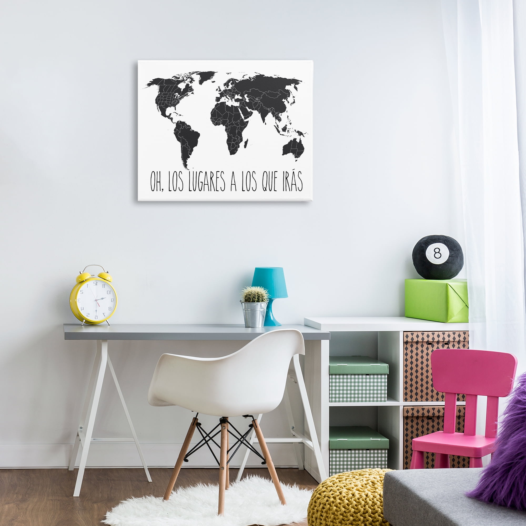 Stupell Industries Los Lugares a Los Que Iras Inspirational Quotes & Sayings Painting Wrapped Canvas Art Print Wall Art, 30 x 24