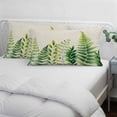 thumbnail image 3 of Spring Leaves Pillow Covers, Linen Long Throw Pillow Case, Pastoral Garden Botanical Rustic Burlap Holiday Pillow Protector Decorative Cushion Cover for Living Room/Bedroom 12" x 20", 3 of 8