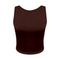 thumbnail image 5 of Gaexia Vest Tops for Women,Strapless Bustier Summer Crop Top Fitted Open Back Outerwear Vest Brown Casual Wear, 5 of 5