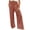 #023-Brown, variant on Cutuoiiu Womens Fashion Solid Color Wide Leg Pants with Pockets Smocked Waist for Casual Vacation Beach Gift