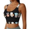 thumbnail image 2 of Pofeuu Little Chef Gnome Print Sports Bra for Women Sexy Vest Yoga Running Gym Fitness Crop Bras Tops-Small, 2 of 8