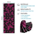 thumbnail image 2 of Black Pink Butterfly Pattern Hot Yoga Mat Towel Non Slip for Hot Yoga - Quick-Drying Yoga Mat Cover with 4 Corner Pockets with Travel Bag - Hot Yoga Towel Non Slip Grip Moisture Wicking Sweat 70"x26", 2 of 6