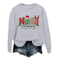 thumbnail image 4 of FYEGRE Chandail Sans Capuche pour Femmes, Col Rond, Manches Longues, Doux, Décontracté, Athlétique, Confortable, pour les Vacances, Gris, TG, 4 of 4