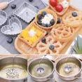 thumbnail image 2 of Aluminum Rosette Mold Iron Maker Waffle Alloy Frying Snack Molds Funnel Cookie Bake Mold Bunuelos Mold with Handle Baking Tool (type C), 2 of 7
