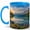 Blue, variant on Alpine Lake Sunrise Coffee Mug, Mountain Nature Mug, Outdoor Hiking Birthday Christmas Gift, Wildflower Forest Reflection Landscape Art, 11 oz White Ceramic Coffee Cup for Tea