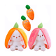 thumbnail image 1 of Conejo De Peluche De Zanahoria/ Fresa 4pcs Belug, Multicolor, 1 of 5