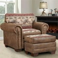 thumbnail image 2 of Afuera Living Contemporary Arm Chair with Matching Ottoman in Brown, 2 of 10