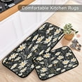 thumbnail image 6 of GZHJMY Daisy Pattern Kitchen Rug Set of 2 Non Slip Washable Cushioned Anti-Fatigue Kitchen Mat Comfort Standing Floor Mat for Kitchen Washroom Bedroom Carpet Runner, 6 of 7