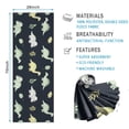 thumbnail image 2 of DarkBlue Cartoon Dinosaurs Leaves Pattern Hot Yoga Mat Towel Non Slip for Hot Yoga - Quick-Drying Yoga Mat Cover with 4 Corner Pockets with Travel Bag - Hot Yoga Towel Non Slip 74"x26", 2 of 6
