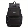 thumbnail image 3 of 1pc Large Capacity Nylon Backpack, Preppy Fashion Student Backpack Travel Backpack, Outdoor Large Capacity Backpack, Men's Women's Simple Solid Color Bag, Multi-layer Design Bag, 3 of 5