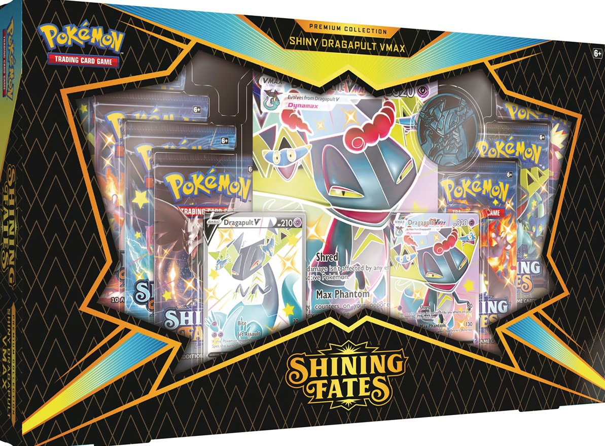 Pokemon Shining Fates Dragapult Vmax Premium Collection 7 Booster Packs 2 Promo Cards Oversize Card Coin Walmart Com Walmart Com Pokemon Shining Fates Dragapult Vmax Premium Collection 7 Booster Packs 2 Promo Cards Oversize Card Coin Walmart Com Walmart Com