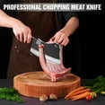 thumbnail image 4 of ENOKING Meat Cleaver Knife Hand Forged Chopping Knife, 7.1 inch Sharp Stainless Steel Kitchen Butcher Knife for Meat Cutting, 4 of 9