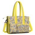 thumbnail image 2 of Teacher Tote Bag,Pioneer Flower Floral Print Pattern Teacher Utility Tote Bag,Large Work Tote Bags for Women with Multiple Pockets,Top Zipper Closure,13.8x10.6x6.7 Inch, 2 of 5