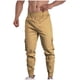 thumbnail image 4 of Pantalones cargo de algodón para hombre, de longitud completa, informales, de color liso, con bolsillos y cintura elástica, con cremallera en la pierna, 4 of 6