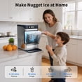 thumbnail image 3 of Hicloud Nugget Ice Maker Countertop, Soft Chewable Ice Maker Machine with Water Tank & Ice Scoop, 8-10 Minute First Ice, 44 lbs/24H, Auto-Cleaning, Suitable for Home/Office/Gatherings, 3 of 10