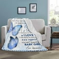 thumbnail image 3 of LHSHID Personalized Name Blanket Love Letter to My Daughter from Mom & Dad I Will Always Be There to Support You Soft Warm Bed Blanket Gift, 3 of 5