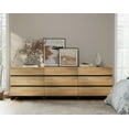 thumbnail image 4 of WAMPAT Dresser for Bedroom, Closet Organizers and Storage with 9 Drawers, Chest of Drawers with Metal Base, Wooden Modern Dresser for Living Room, Bedroom, Entryway, Oak, 4 of 6