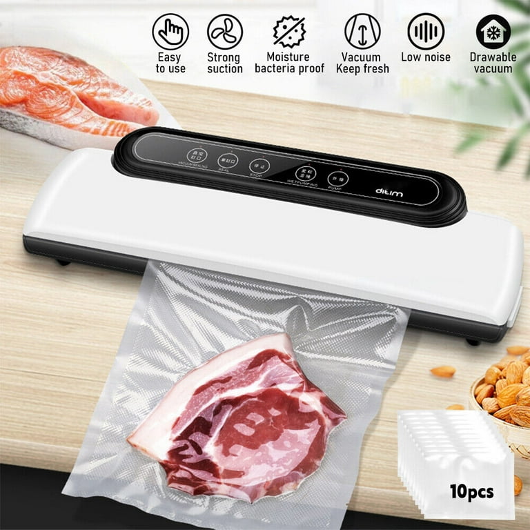 MDHAND Commercial Vacuum Sealer Machine Seal a Meal Food Saver System Tool  With 10 Free Bags 