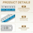 thumbnail image 4 of Uxcell Straight Ruler Metric SAE Aluminum Ruler with Hole for Measure Study Blue 30cm 2, 4 of 7