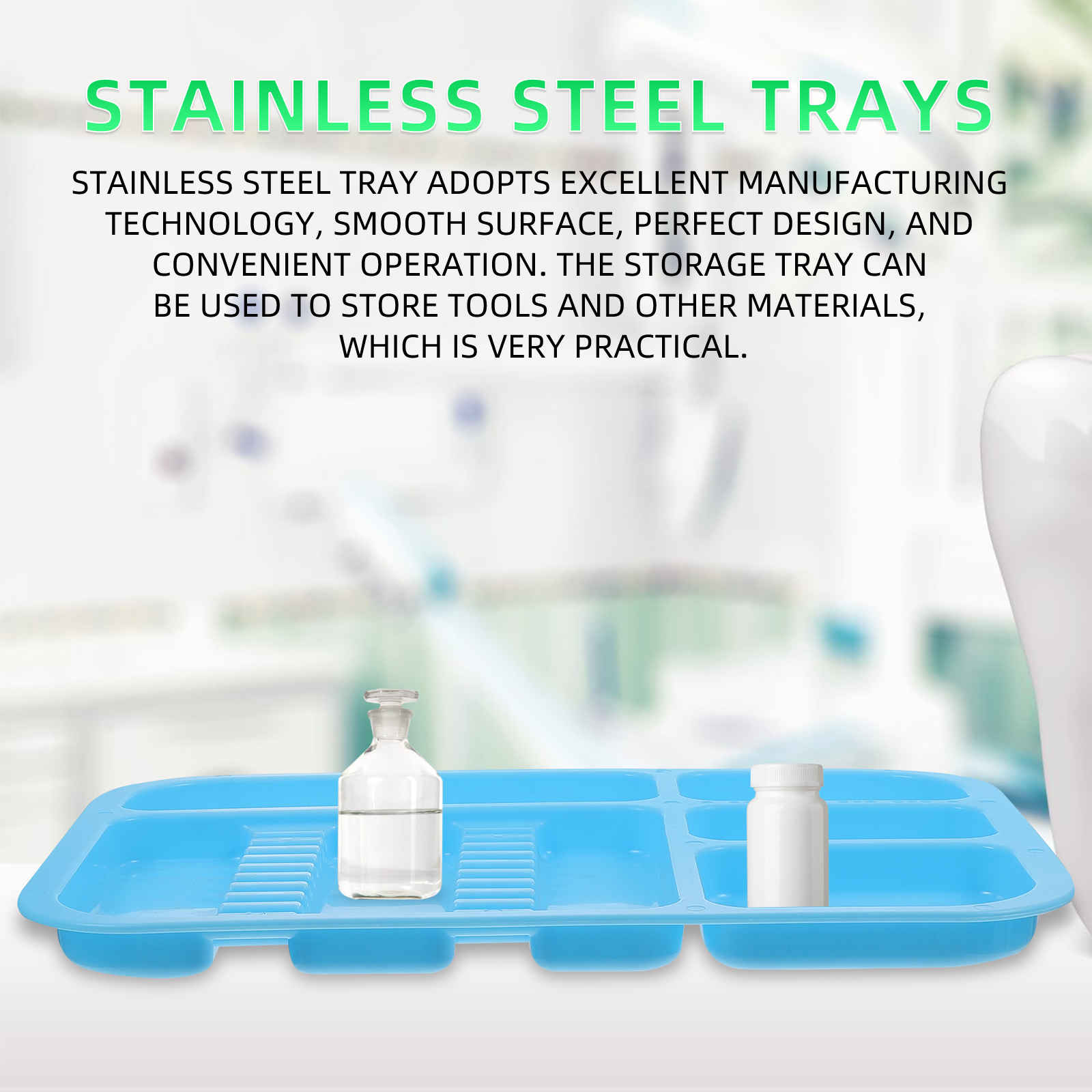 Shuliwen Blue Autoclave Instrument Tray for PMU Salons