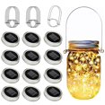 thumbnail image 1 of Luces solares para tapa de frasco Mason yeuago, paquete de 12, 30 LED, impermeables, 1 of 7