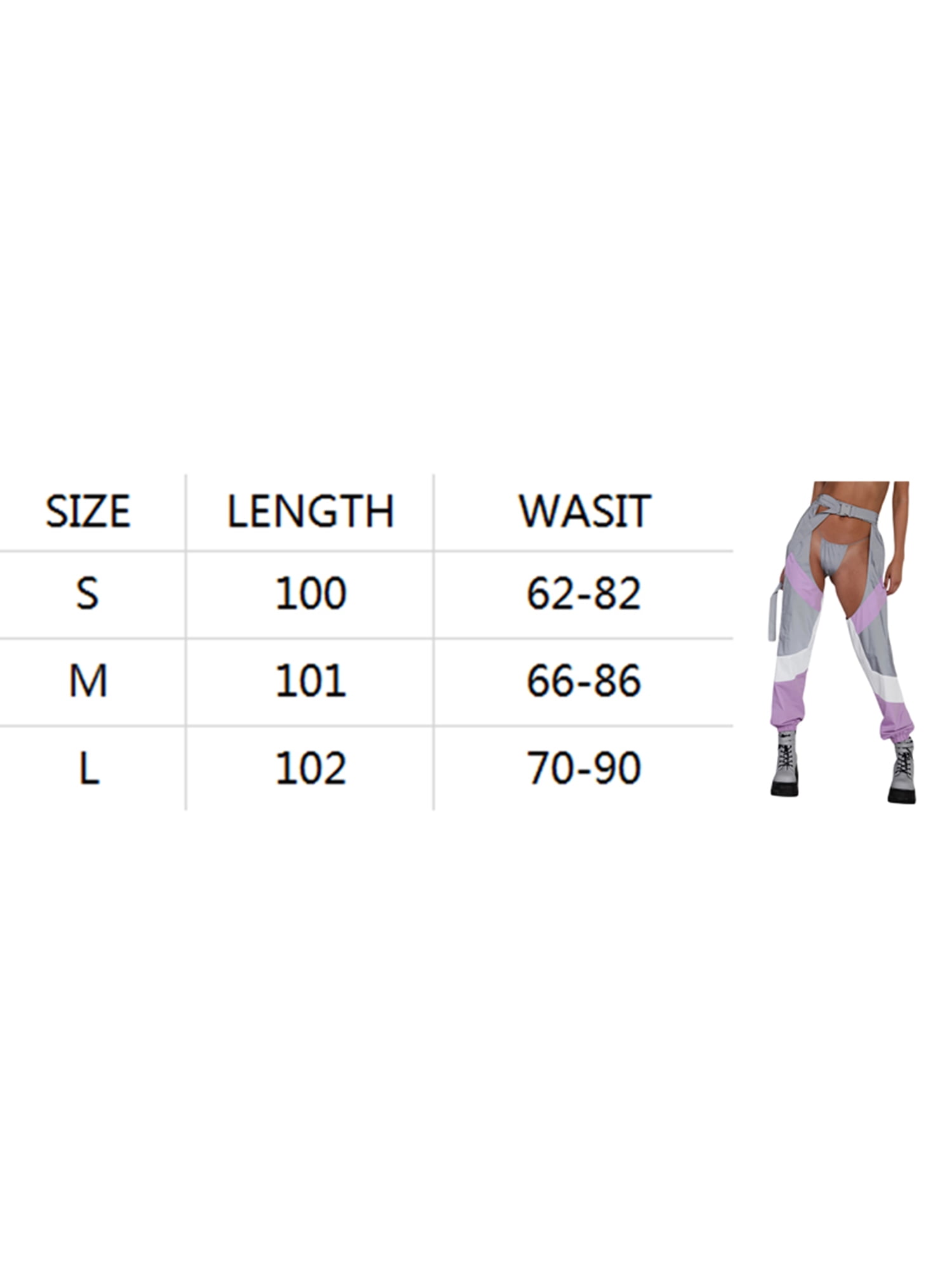 wsevypo Women's Rave Chaps Sheer Mesh Buckles Bottomless Pants High Waist  Hollow Out Harem Wide Leg Rock Belted Cargo Trousers