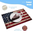 thumbnail image 3 of BaHomeck placemats Set of 4 Vintage American Flag Cotton Linen rectangle Placemats for Kitchen Dining Table Indoor,Outdoor,18*12inch, 3 of 4