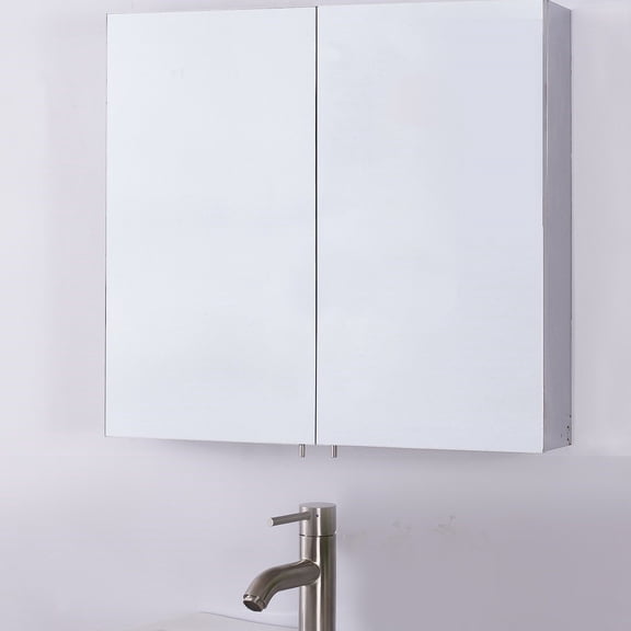Bellaterra Home Double Door Mirrored Medicine Cabinet
