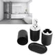 thumbnail image 1 of JUEGO DE BAÑO, JUEGO DE ACESORIOS DE BAÑO, Gran Capacidad 4 piezas/set Suave Con Platón de Jabón y Dispensador de locio Negro para la Sala de Estar Baño Baño, 1 of 7