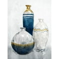 thumbnail image 2 of OnRei 12x14 White Modern Wood Framed Museum Art Print Titled - Gold Night Vessels, 2 of 4