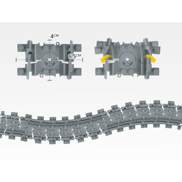 Vía de ciudad Yotijar gris Interruptor Flexible y vías curvas juguetes de construcción de ferrocarril de plástico